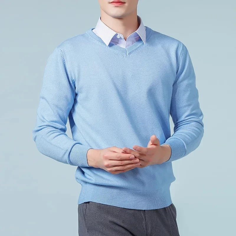 Maglione V-Neck in Cashmere Classico di Tommy